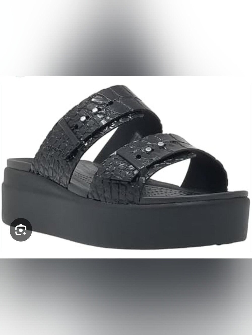 Black Platform Slide Sandals - Women's Casual Comfort